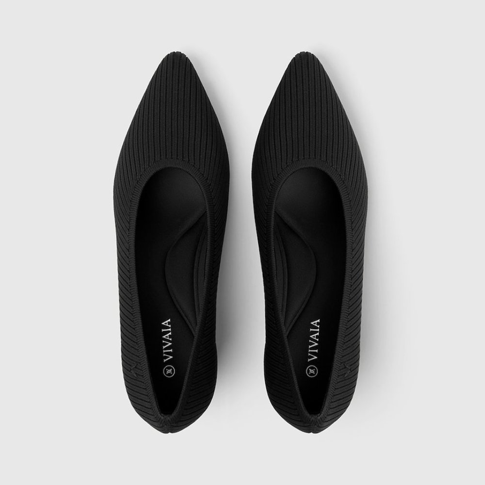 Vivaia Black Knitted High Heels